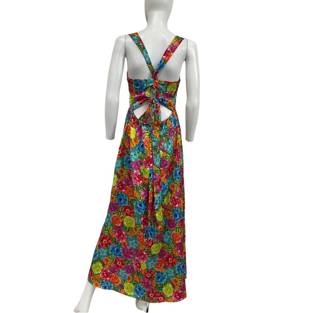 Show Me Your Mumu Vibrant Bright Floral Mina Dress Size M - Picture 3 of 6